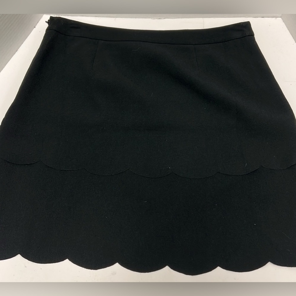 LOFT Black Mini Skirt with Scallop Hem ⭐️Sale 2/$40